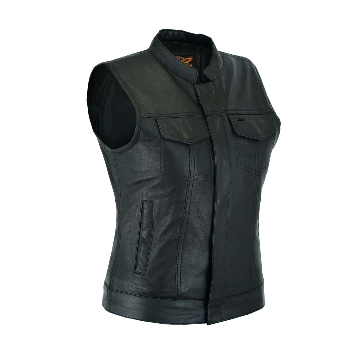 Thick leather 2025 motorcycle vest