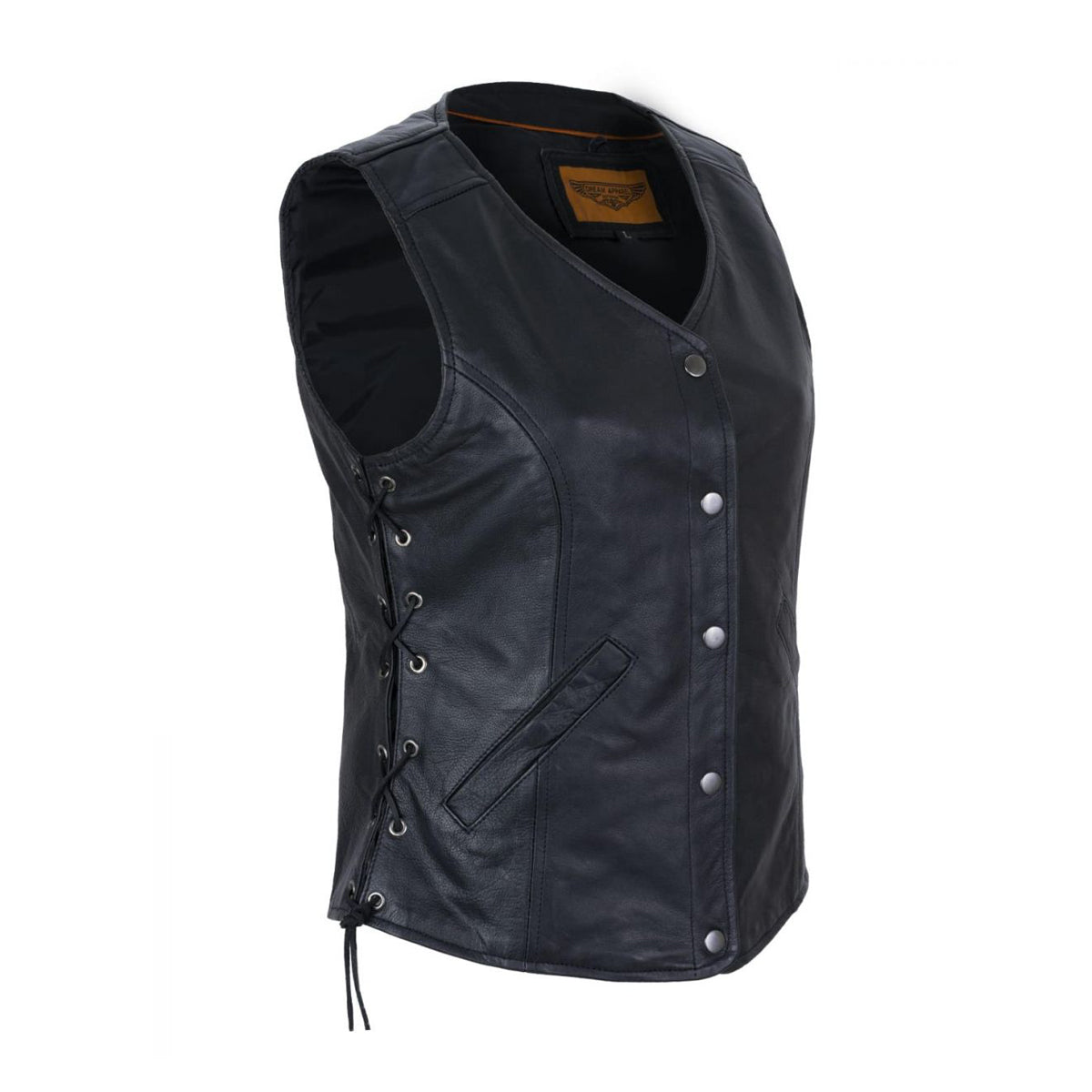 Womens leather vest deals with gun pocket