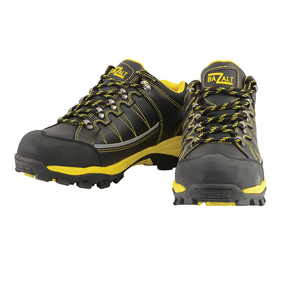 Men’s Black & Yellow Water & Frost Proof Leather Shoe w/ Composite Toe