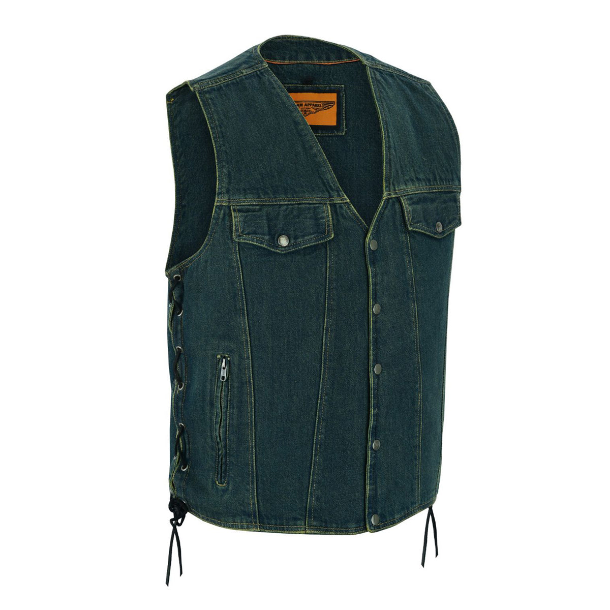 Motorcycle denim hot sale vest