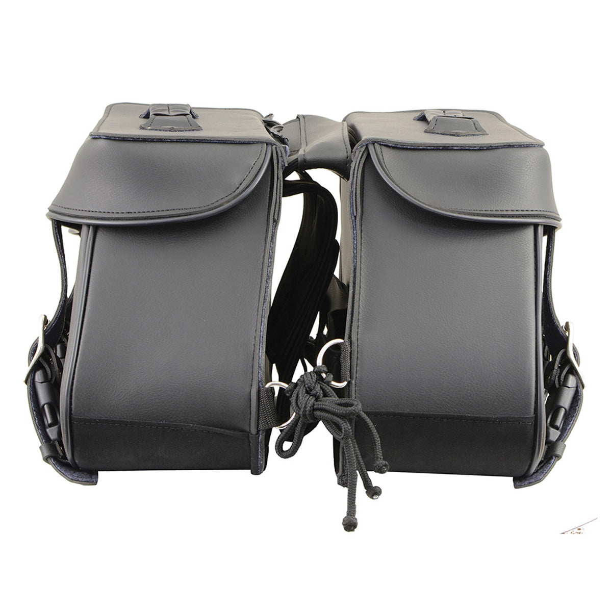 black harley leather medium zip top backpack Black PVC Zip Off Medium Motorcycle Saddlebag – Bikers Gear Online