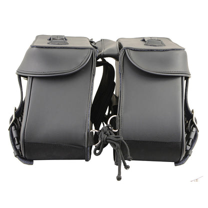 Black PVC Zip Off Medium Motorcycle Saddlebag