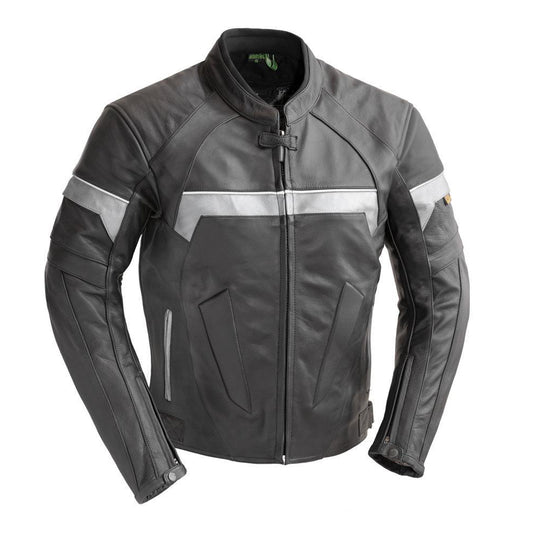 Leather Cowhide Racing Jacket
