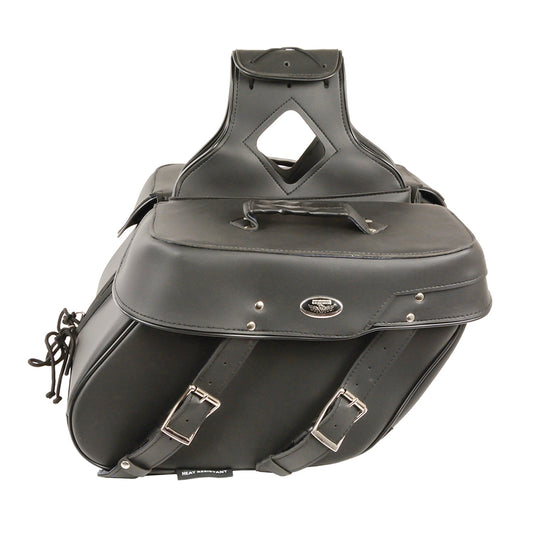 Large Zip-Off PVC Throw Over Slanted Saddle Bag