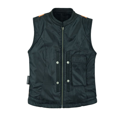 Women's Racer Collar Lamb Skin Vest