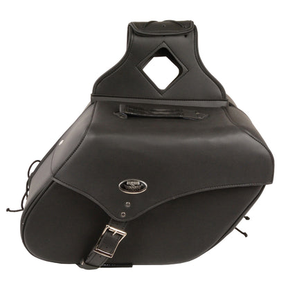 Large Zip-Off Single Strap PVC Throw Over Saddle Bag (16X11X6X22)