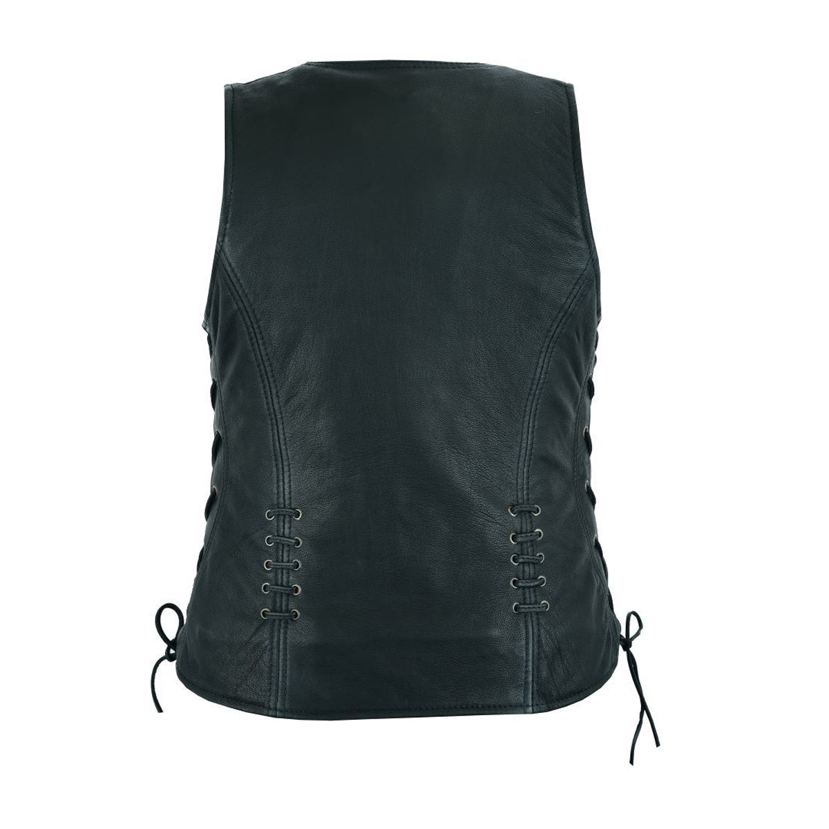 Women's Lamb Skin Vest with Side Laces