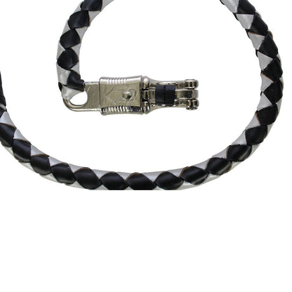 36" Black And Silver Get Back Whip