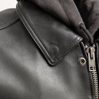 Kent Motorcycle Leather Vest and Hoodie
