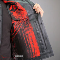 Hot Leathers Vest Over The Top Skull Liner Carry Conceal