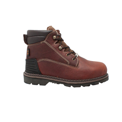 SAFA MEN'S 6" STEEL TOE WORK BOOT BROWN