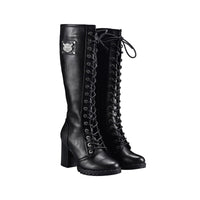 Womens Knee High Laced Boots By Milwaukee Riders