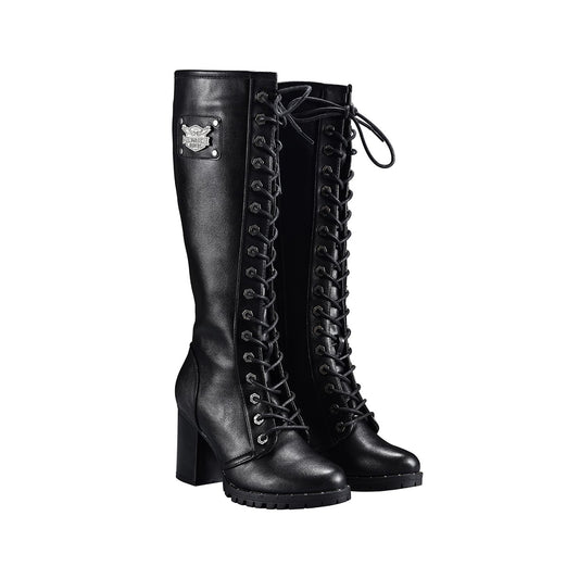 Womens Knee High Laced Boots By Milwaukee Riders