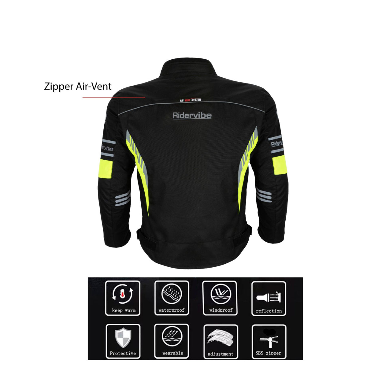 Men's Nylon & Mesh Motorcycle Jacket