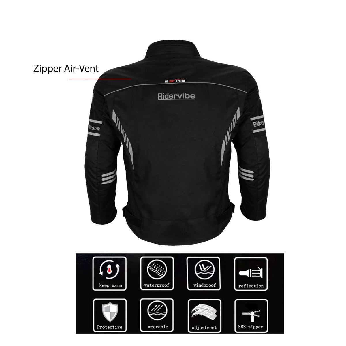 Men's Nylon & Mesh Motorcycle Jacket