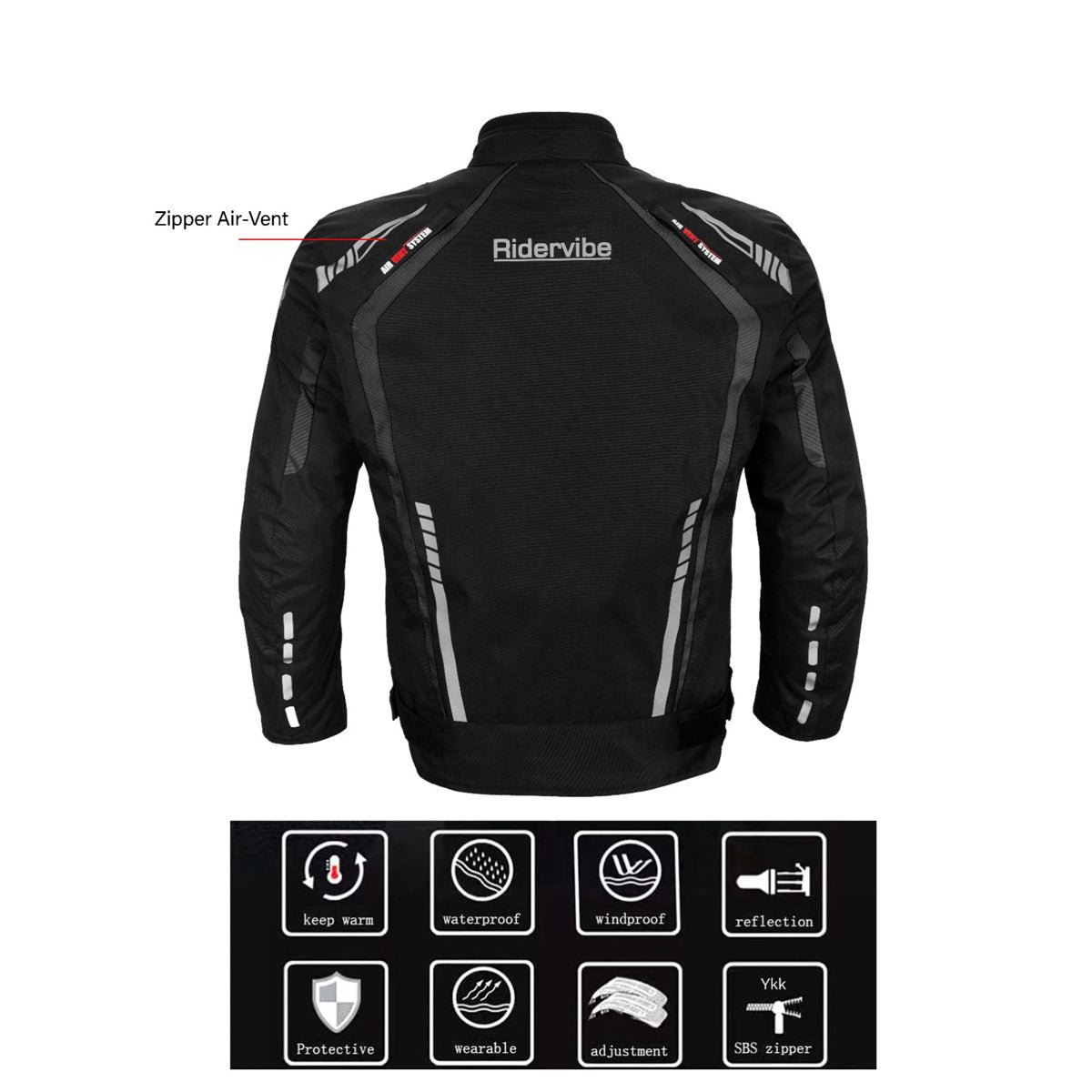 Men's Nylon & Mesh Motorcycle Jacket