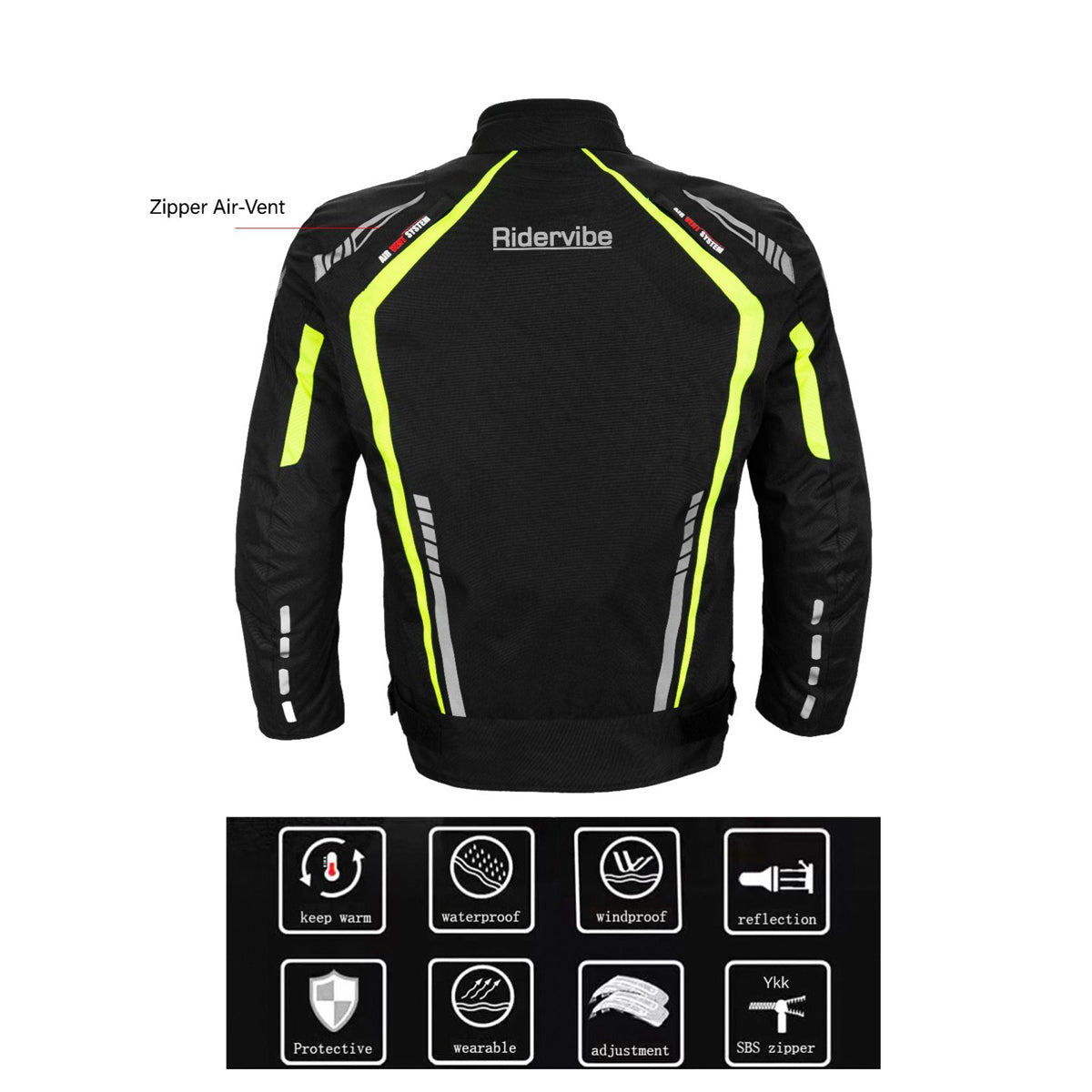 Men's Nylon & Mesh Motorcycle Jacket