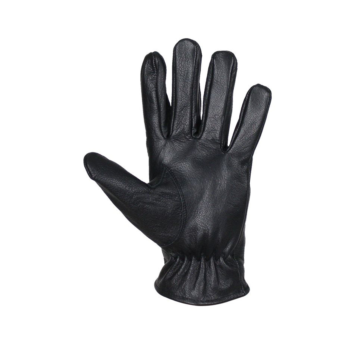 Deer Skin Leather Gloves W/ Zipper - Black – Bikers Gear Online
