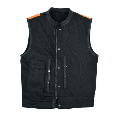 CLUB VEST® Gun Pockets, Front Zipper,Concealed Snaps,Premium Naked Cowhide Leather