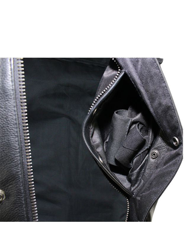 Naked Cowhide Leather Vest W/ Gun Pockets By Milwaukee Riders