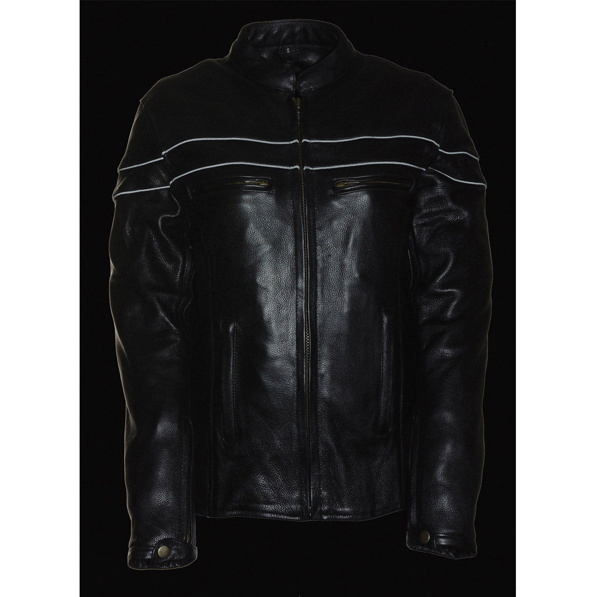 Ladies Black Sporty Scooter Crossover Leather Jacket
