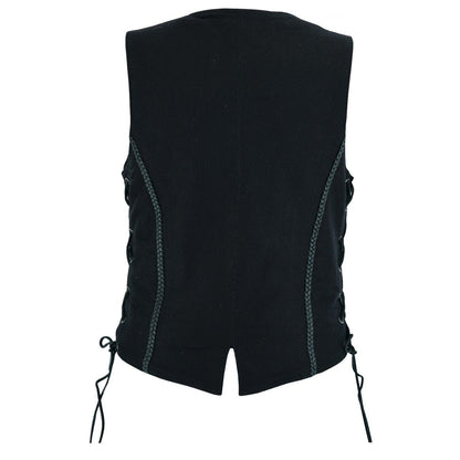 Women's Black Denim Vest