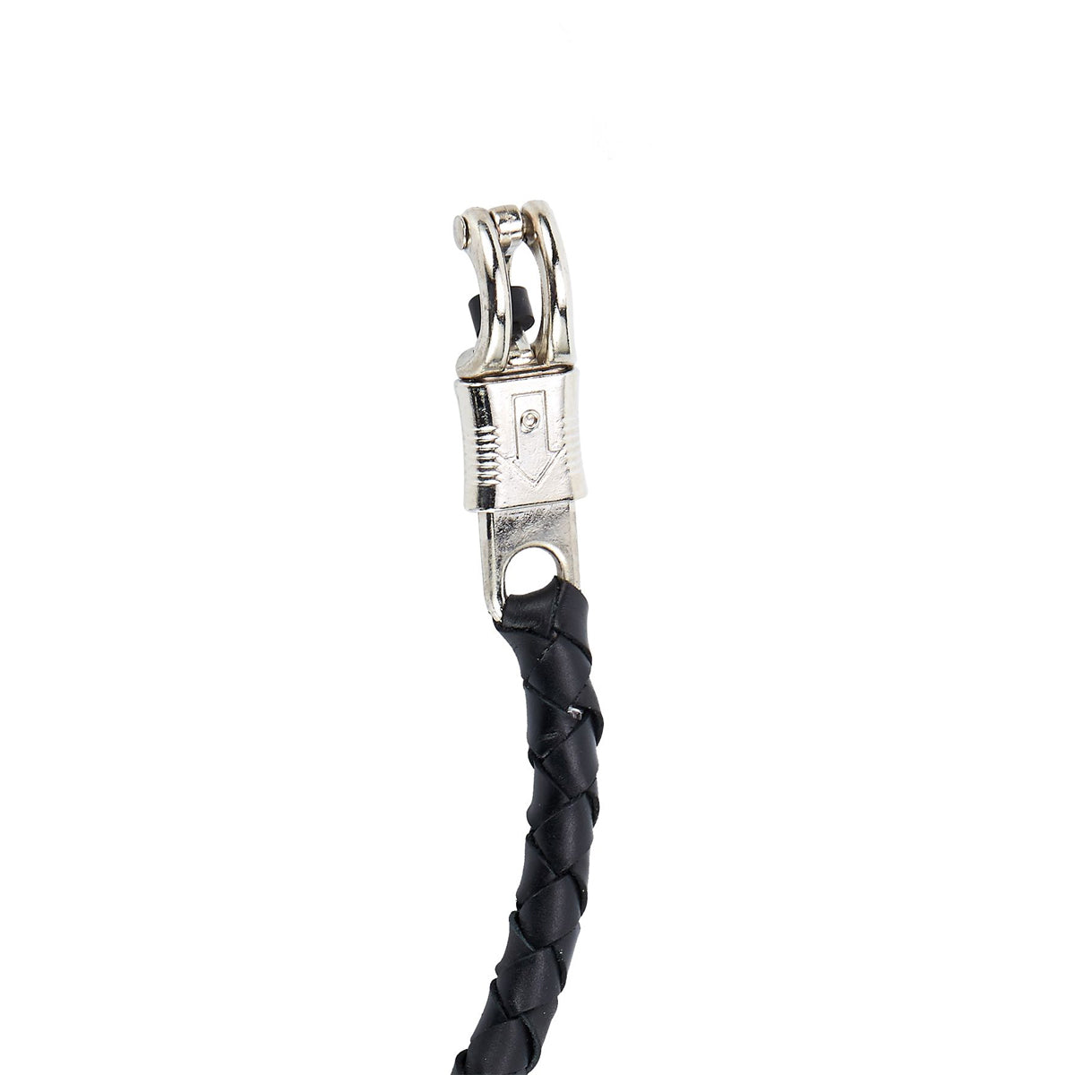 Black Fringed Get Back Whip With White Pool Ball