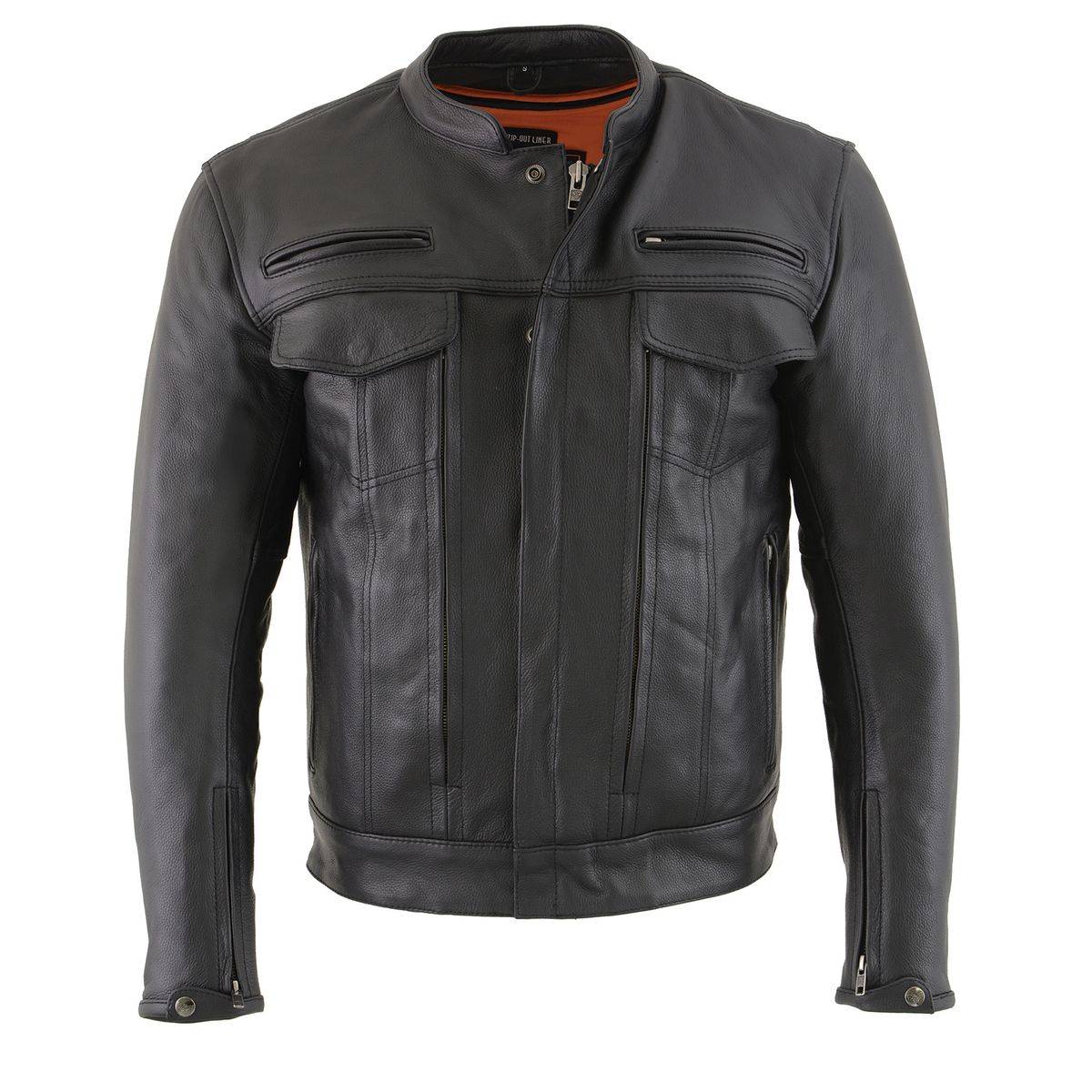 Black brand men's fahrenheit 2024 perforated black leather jacket