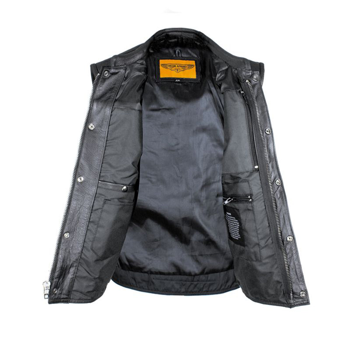 Split Cowhide Leather Motorcycle Club Vest - Defender Vest
