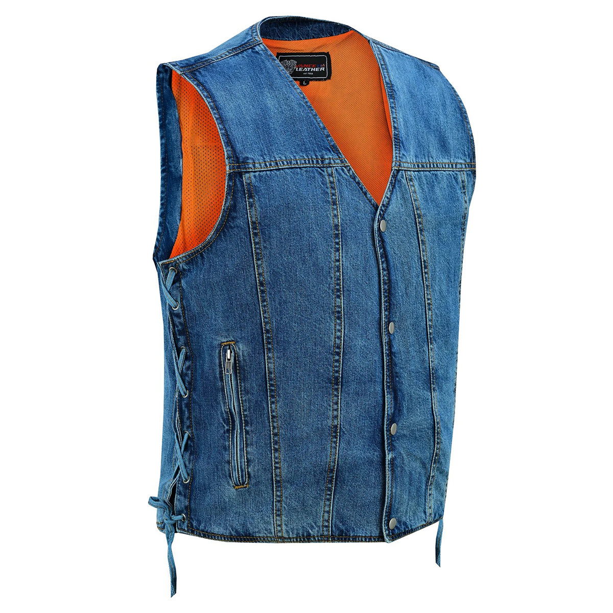 BIKER DENIM VEST 3 / ブルー Denim Vest Bike Wear | Kadoya Official Online Shop | BIKER