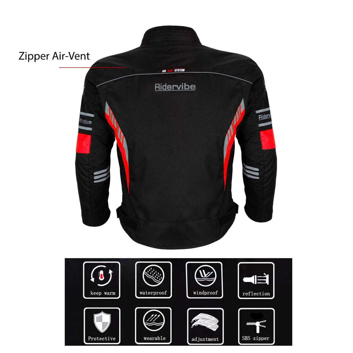 Men's Nylon & Mesh Motorcycle Jacket
