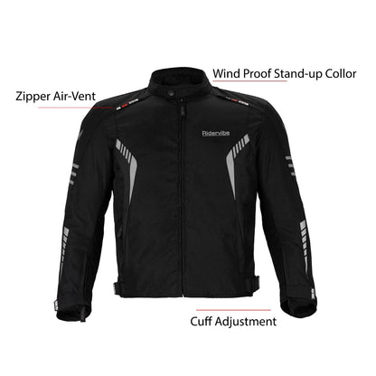 Men's Nylon & Mesh Motorcycle Jacket