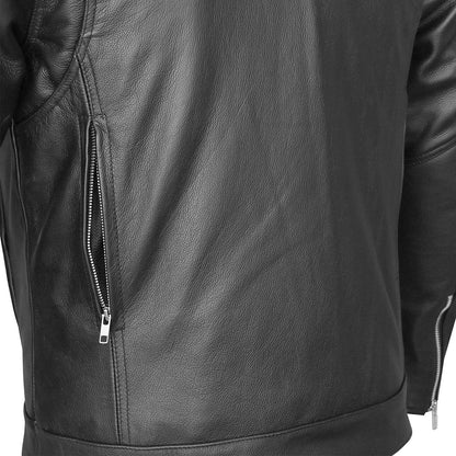 Vance Leathers' Men's Top Performer Motorcycle Leather Jacket with Double Conceal Carry Pockets