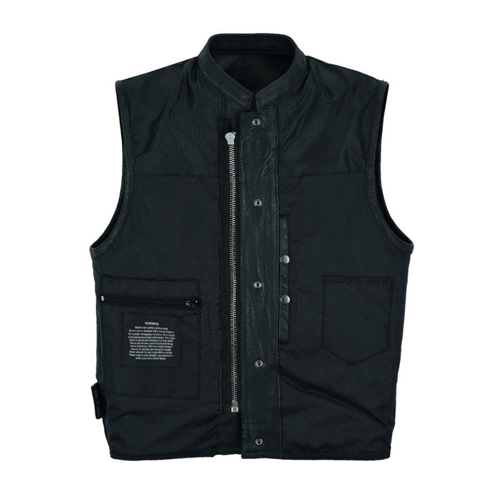 Mens SOA Style Motorcycle Club Vest® Naked Leather