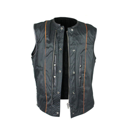 Naked Cowhide Leather Vest W/ Gun Pockets By Milwaukee Riders