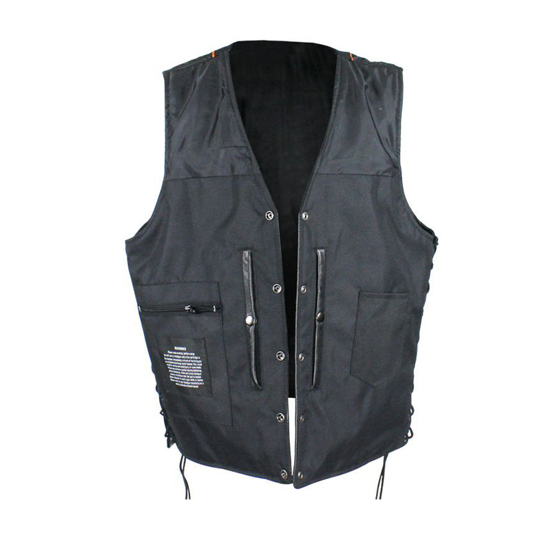 Mens Leather Vest With Concealed Gun Pockets