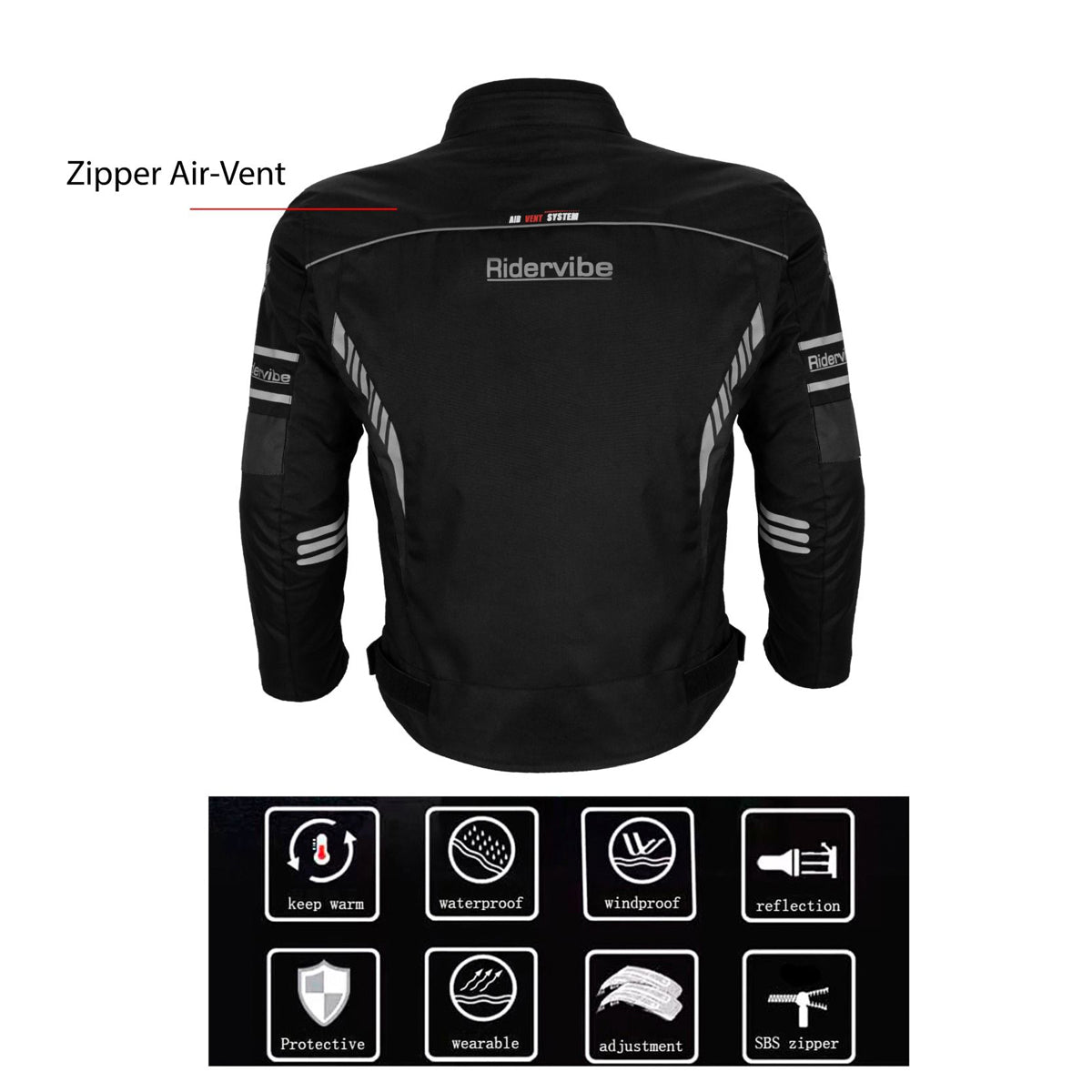 Men's Nylon & Mesh Motorcycle Jacket