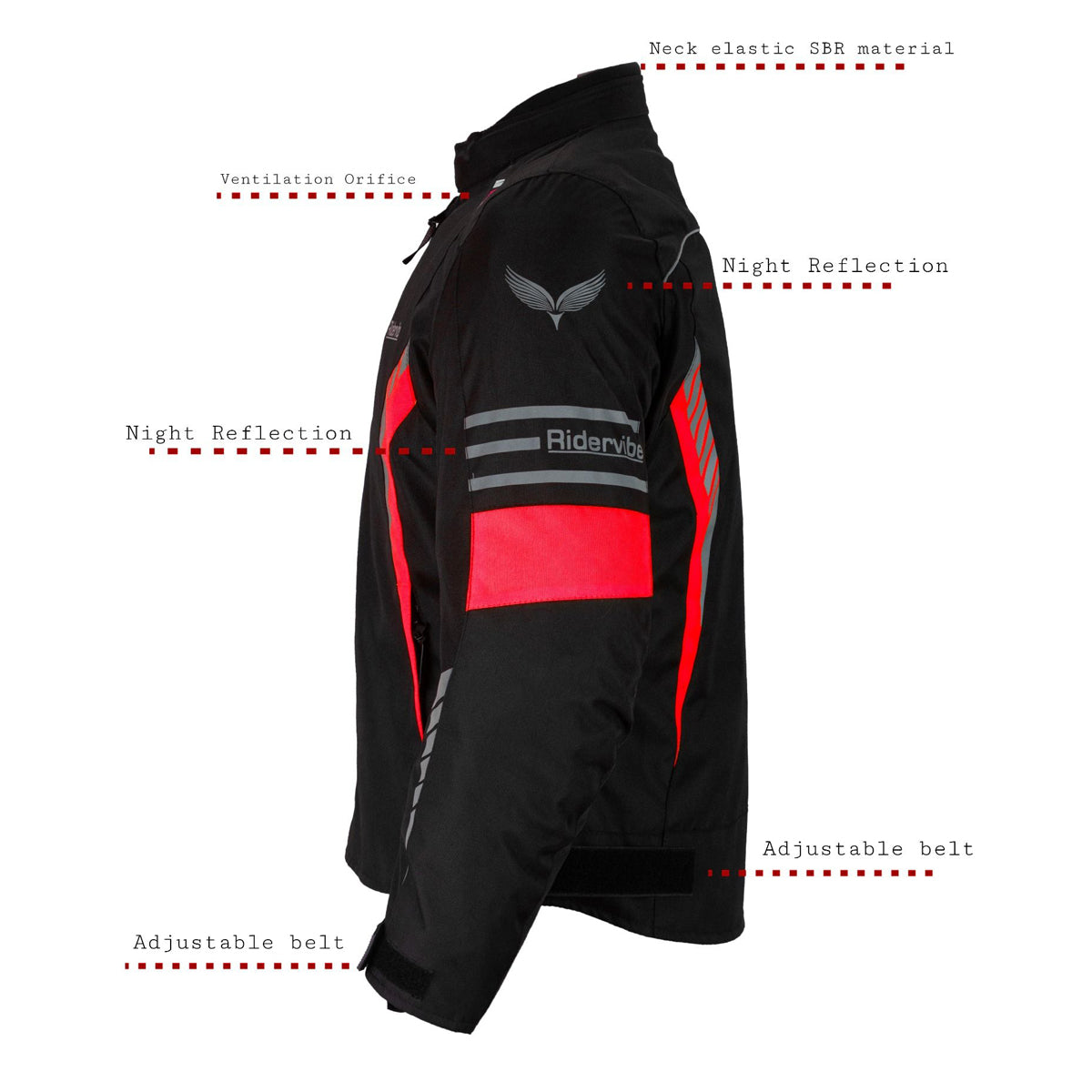 Men's Nylon & Mesh Motorcycle Jacket