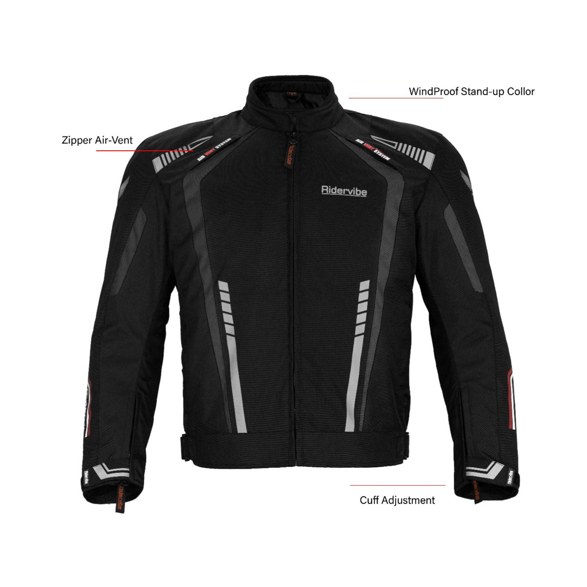 Men's Nylon & Mesh Motorcycle Jacket