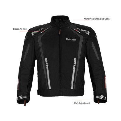 Men's Nylon & Mesh Motorcycle Jacket