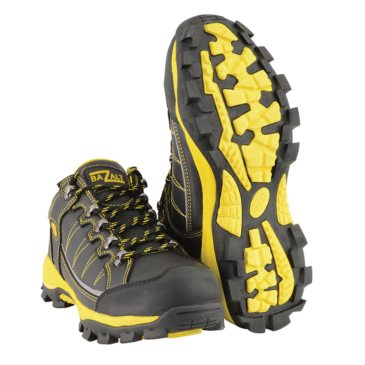 Men’s Black & Yellow Water & Frost Proof Leather Shoe w/ Composite Toe