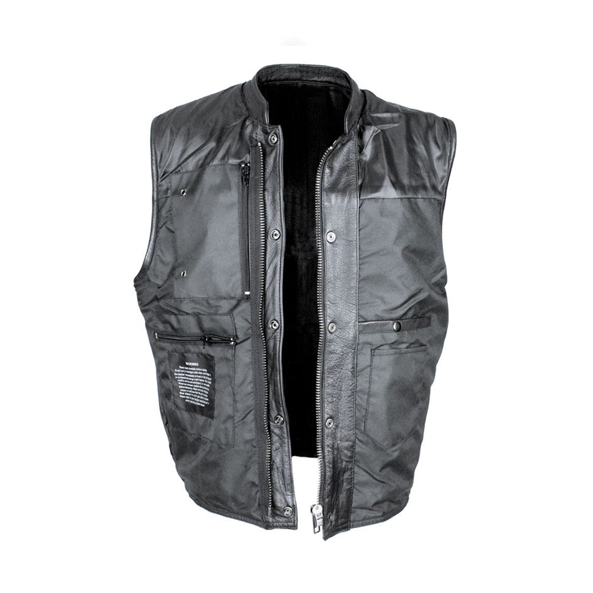 Split Cowhide Leather Motorcycle Club Vest - Defender Vest