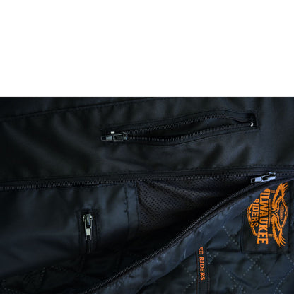 Mens Motorcycle Perforated Textile Reflective Mesh Riding Jacket