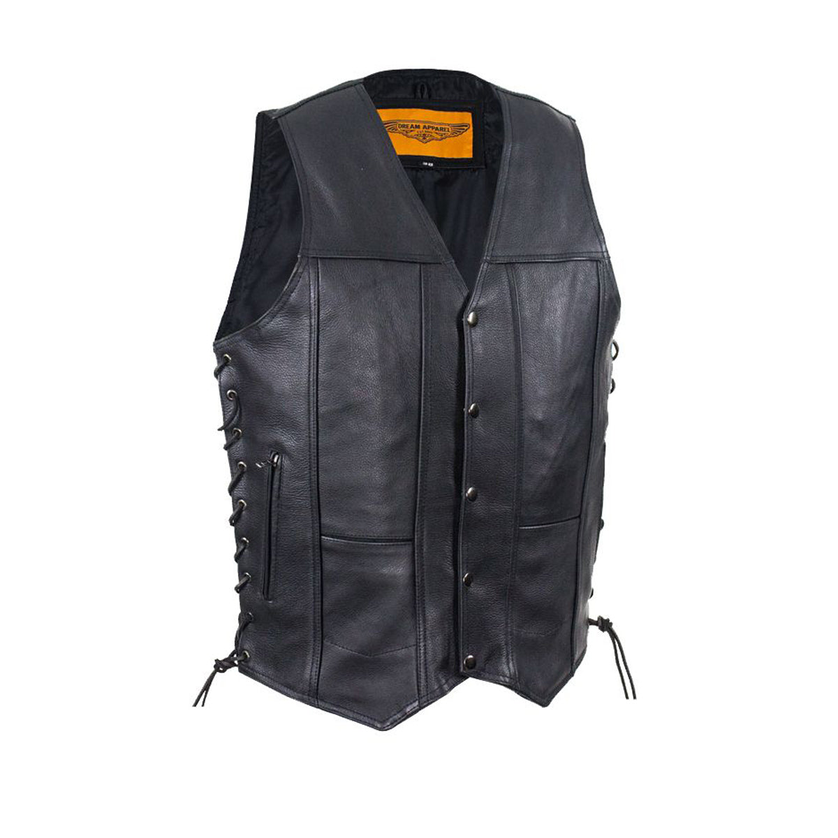 Plain black 2025 leather vest