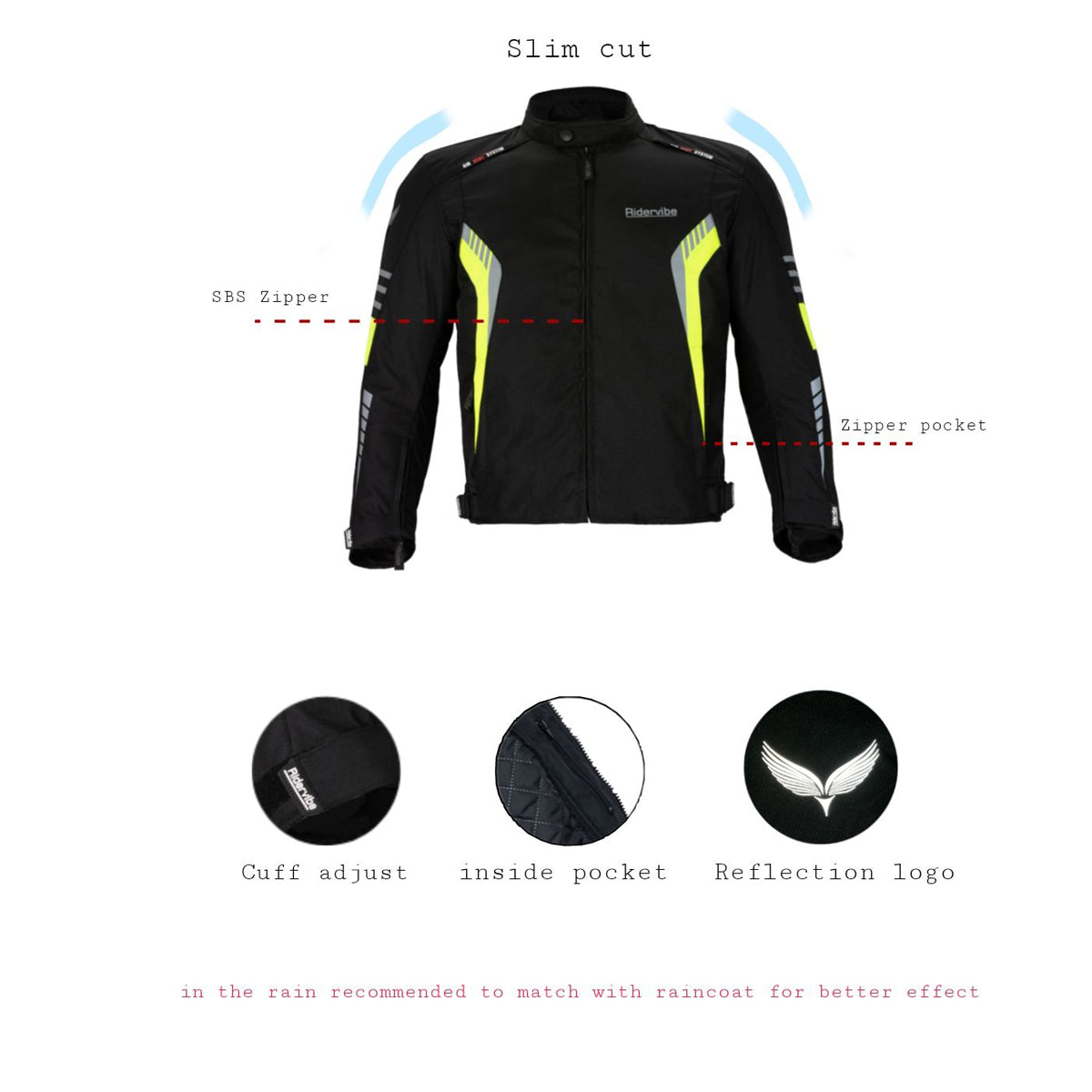 Men's Nylon & Mesh Motorcycle Jacket