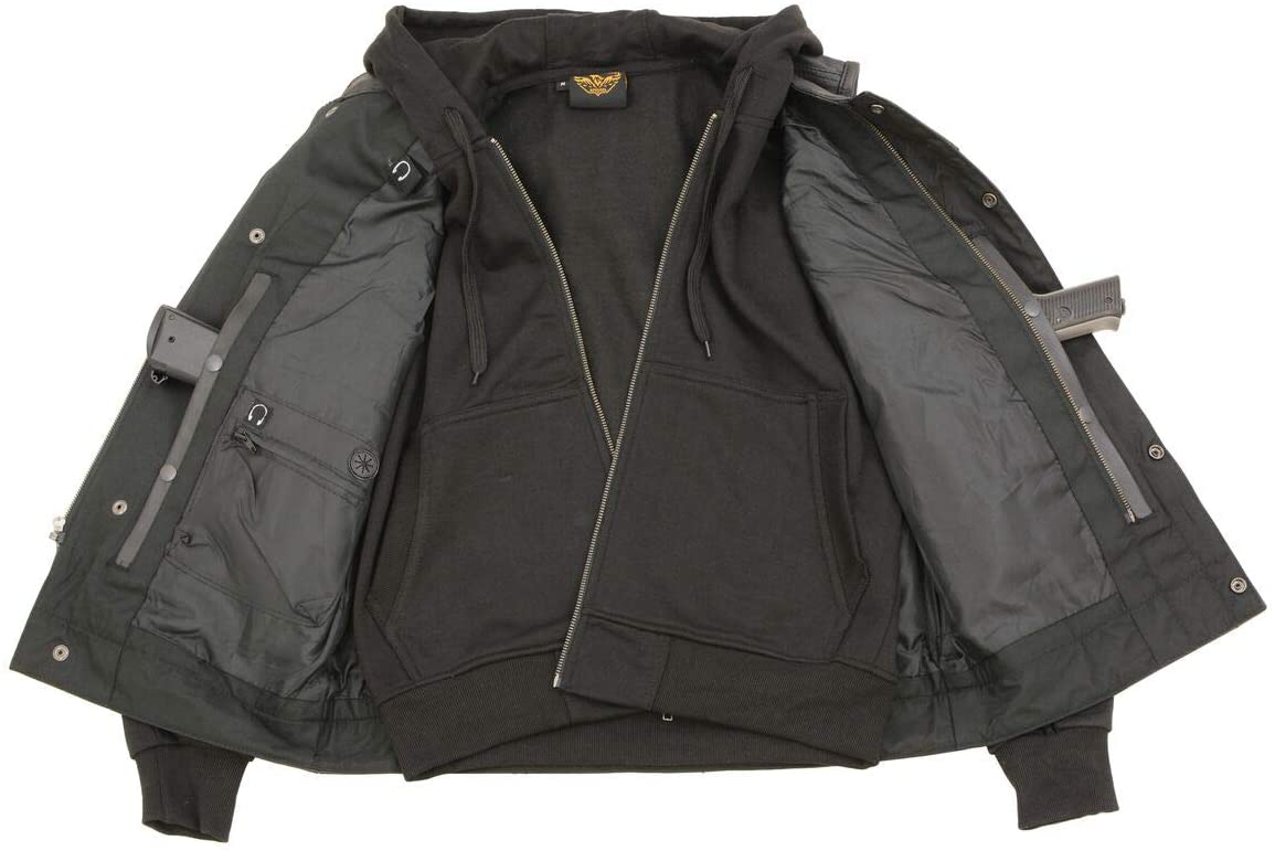 Milwaukee Leather Hooded Men's Club Style Zipper Front Vest