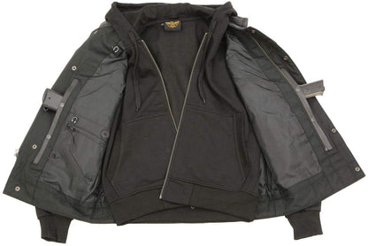 Milwaukee Leather Hooded Men's Club Style Zipper Front Vest