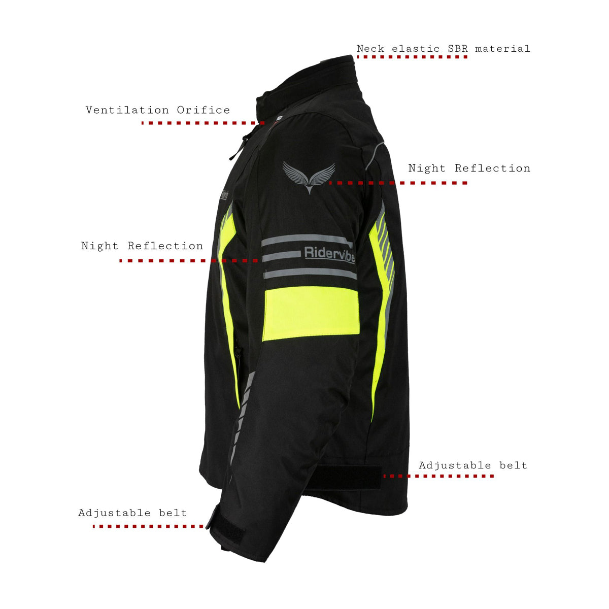 Men's Nylon & Mesh Motorcycle Jacket