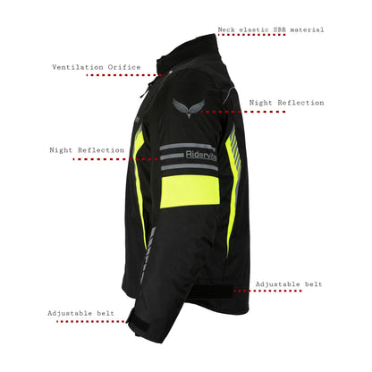 Men's Nylon & Mesh Motorcycle Jacket