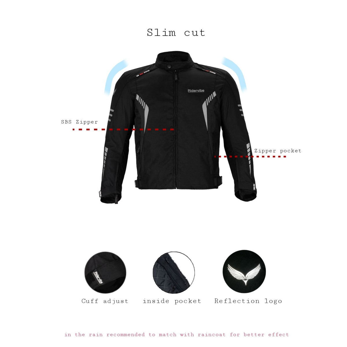 Men's Nylon & Mesh Motorcycle Jacket
